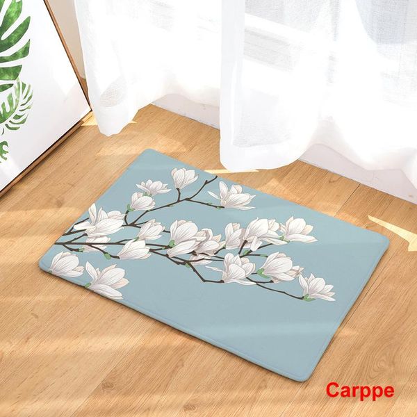 

cushion/decorative pillow home decorative mat retro floral printing mats flannel anti-slip waterproof doormat vintage flower carpets bedroom