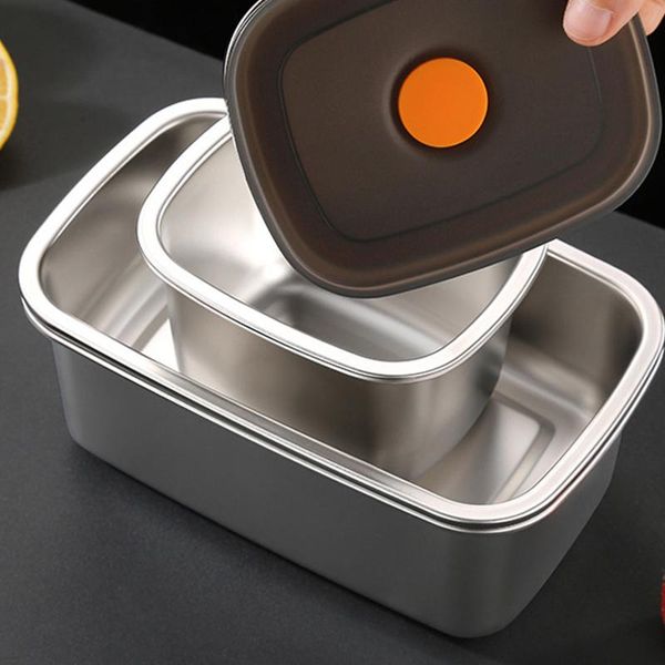 

storage bottles & jars 550/600ml stainless steel fresh box bento fresh-keeping food fruit containers crisper container superbly