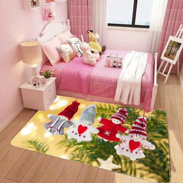 

carpets fashion cute cartoon doll carpet 3d print big living room floor mat merry christmas decor soft sponge bath anti-slip rug