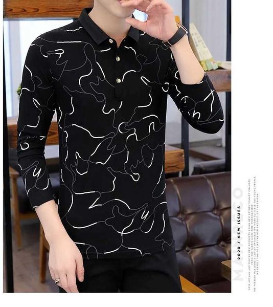 

men's polos spring long sleeve men shirt autumn cotton winter casual, White;black