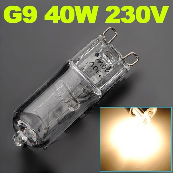 

bulbs 10pcs/lot g9 40w 230v led halogen light long life lamps warm white clear