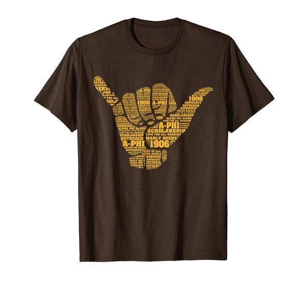 

mens alpha 1906 phi gold alpha hand sign, White;black