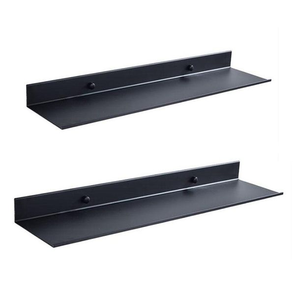 

hooks & rails 2x 50cm/40cm bathroom shelves kitchen wall shelf shower storage rack accessories