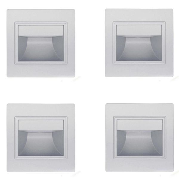

wall lamp 4pcs stair light led 3w recessed footlight step lamps indoor background lighting nightlight stairway cor