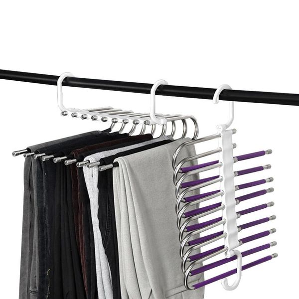 

hooks & rails multifunctional pants hanger for clothes rack closet organizer adjustable storage shelf wardrobe trouser