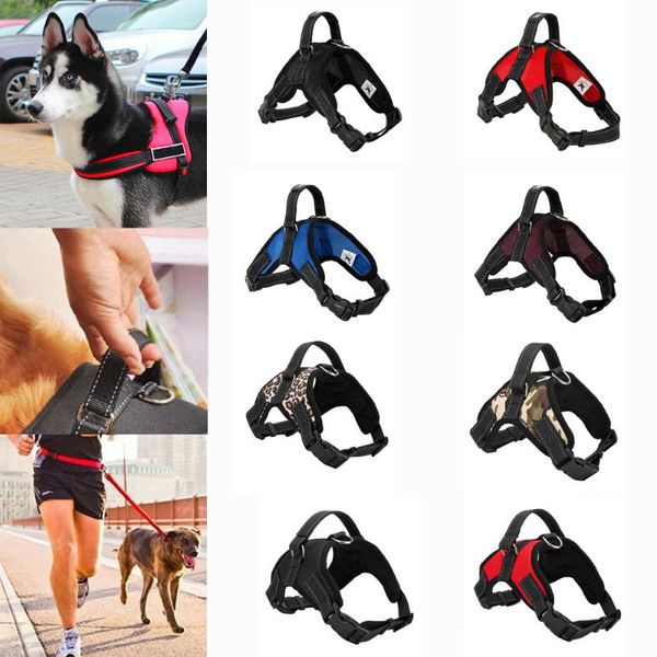 

dog collars & leashes nylon heavy duty pet harness collar adjustable padded extra large medium small harnesses vest husky big dogs products