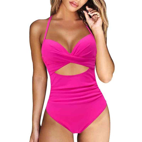 

women large solid color swimsuit female one piece push up monokini girl beachwear bathing suits swimwear, White;black