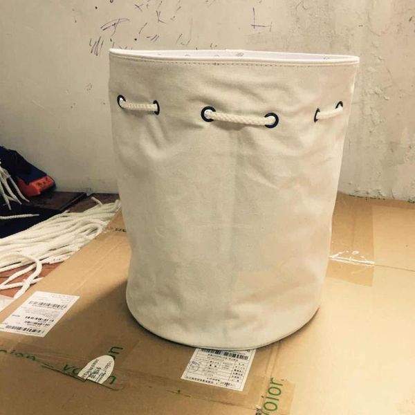 

bucket color classic storage logo string bag gym thick travel draw white bag women drawstring wash case cosmetic makeup waterproof sbxwi