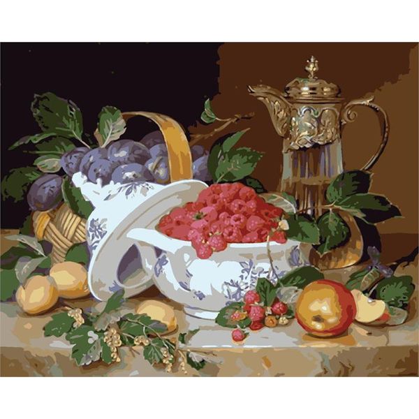 

paintings fruits painting by number on canvas for adults diy kits handpainted drawing coloring table decoration wall with frame