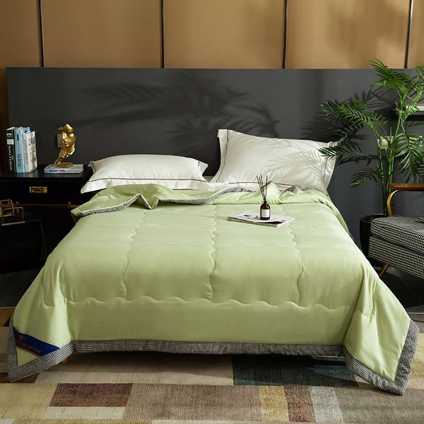 

comforters & sets hilton pure color washed cotton summer quilt houndstooth thin air conditioner plain gift pink comforter