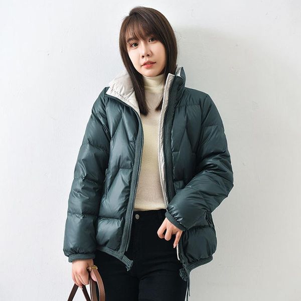 

women's down & parkas winter jacket women's clothes white duck coats famale warm short jackets ladies chaquetas de mujer sq, Black