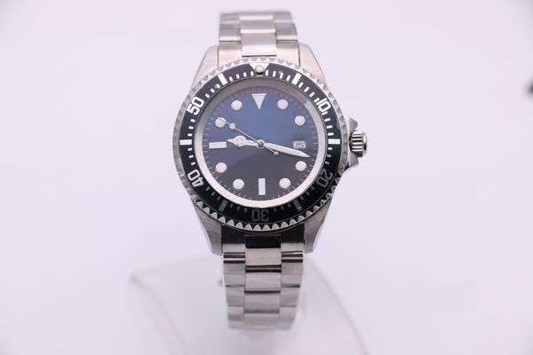 

men's automatic mechanical watch 14060 silver white stainless steel case strap blue three-hand dial calendar 45mm casual fashion sports, Slivery;brown