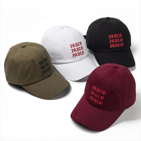 

i feel like pablo red hat dad baseball cap kanye embroidery men women snapback hats, Blue;gray