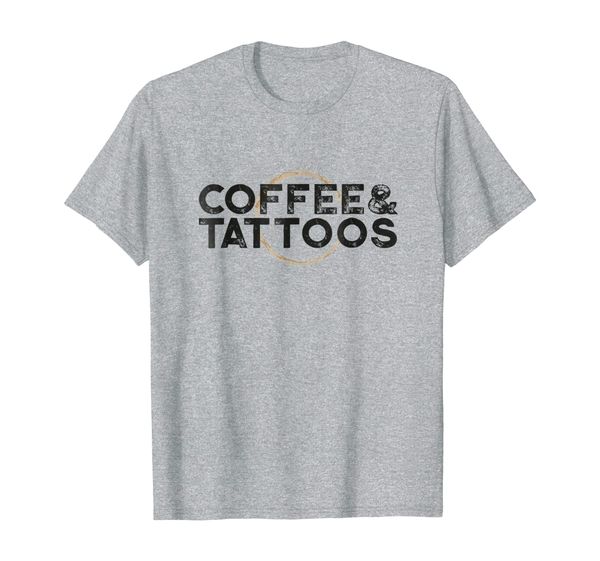 

coffee tattoos caffeine inked t shirt, White;black