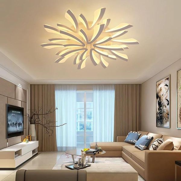 

chandeliers app control 110v 220v modern led chandelier lighting for bedroom living room acrylic lustre home decoration ceiling