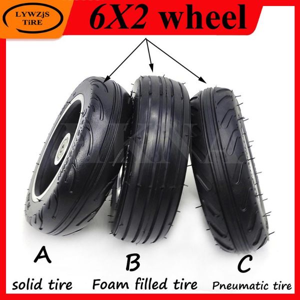 

motorcycle wheels & tires 6 inch wheel 6x2 pneumatic tire for mini electric scooter fast f0 solid
