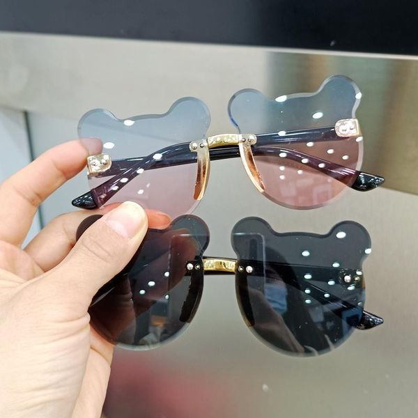 

sunglasses special children's uv protection men and women fashion baby bear ears shape po sun glasses vintage, Blue