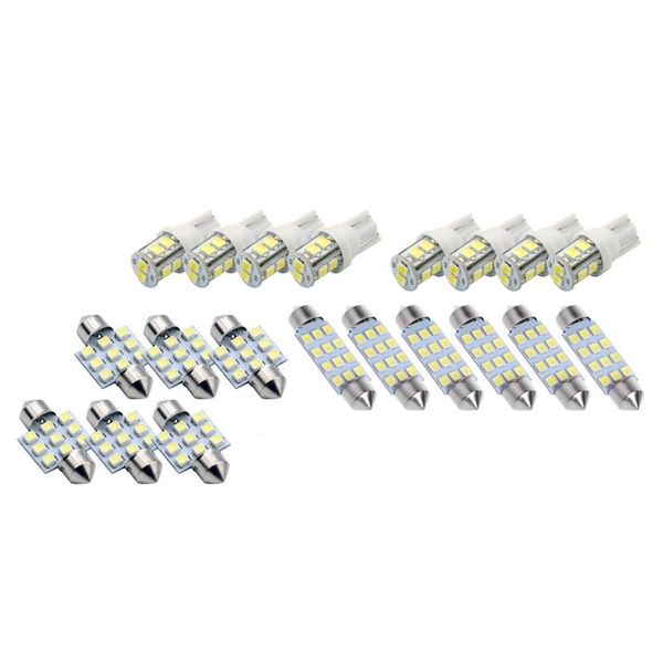

interior&external lights 20x white led light interior package kit for t10 & 31mm map dome + license plate