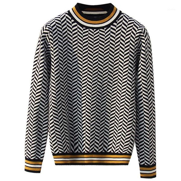 

women's sweaters hlbcbg loose striped autumn winter women sweater thick jacquard knitted pullover and fashion casual femme jumper, White;black