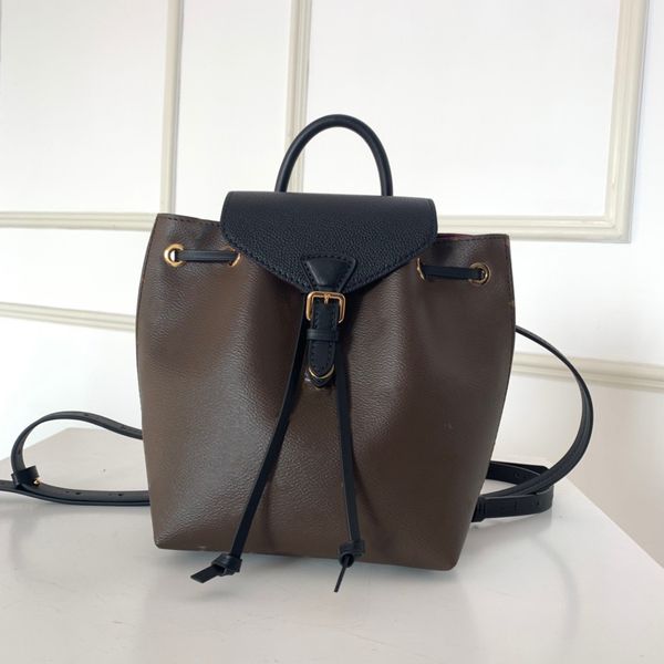 

classic 2021new style womens double shoulder bag luxury design genuine leather backpack women's large student lovely outdoor tr