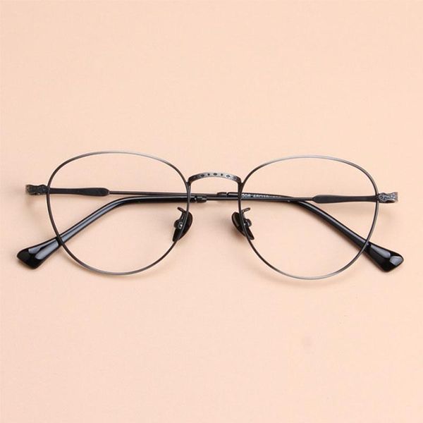

fashion sunglasses frames round retro ultralight metal glasses men women optical computer 50249, Black