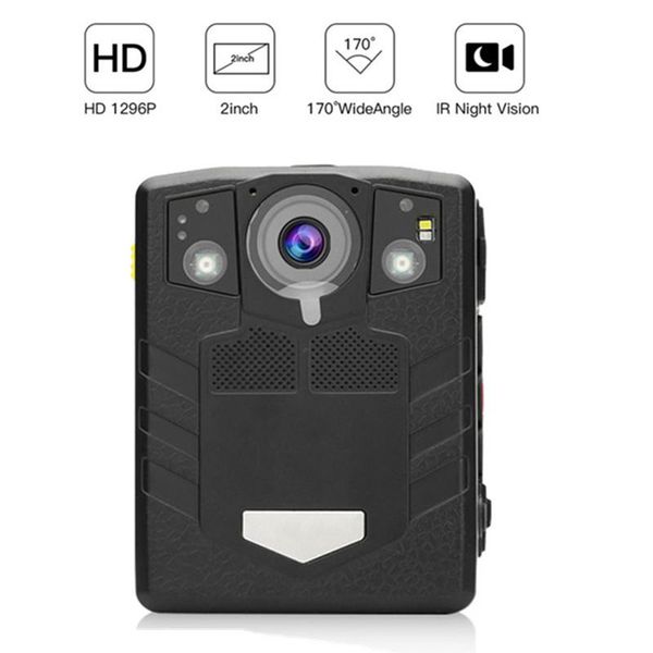 

mini cameras body worn camera hd 1296p security video ir night vision built in 32gb dvr cam wearable camcorders