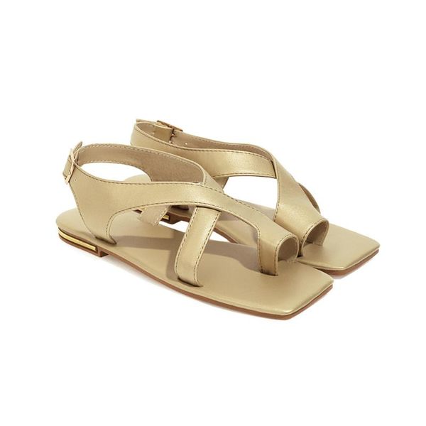 

pqecfs big size 34-43 summer fashion women flat heels sandals 4 colors, Black