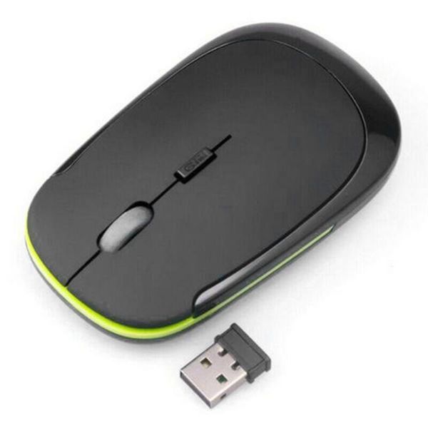 

mice 1pc wireless mouse 2.4ghz poelectric silent with usb adapter optical ergonomic gaming for pc laptop