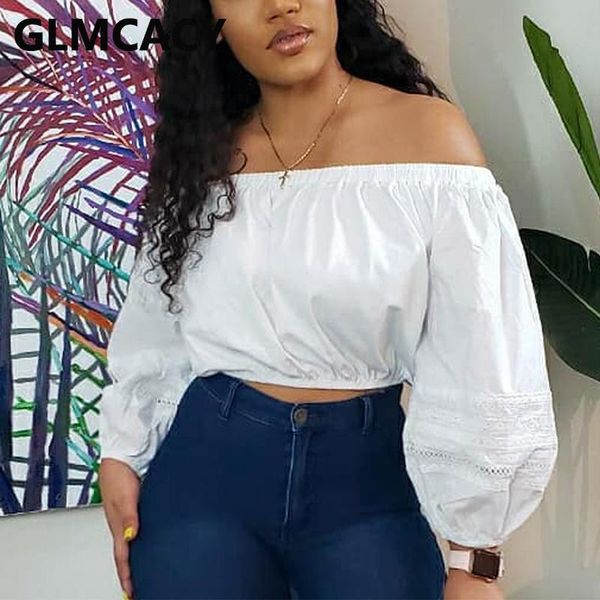 

women's blouses & shirts long sleeve slash neck chic sweet fall, White