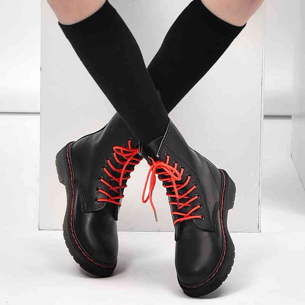

dress shoes 2021 fashion classic couples boots for women ladies genuine leather ankle female motorcycle punk woman men mnjj, Black