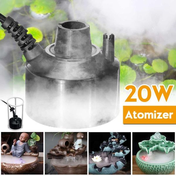 

decorations 20w ultrasonic mist maker 24v color change aquarium air humidifier water fountain indoor pond fog machine with adapter