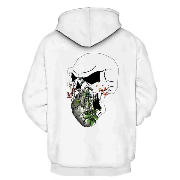 

zombie warrior men's 3d printed hoodie visual impact party punk gothic round neck american sweatshirt hoodie, Black