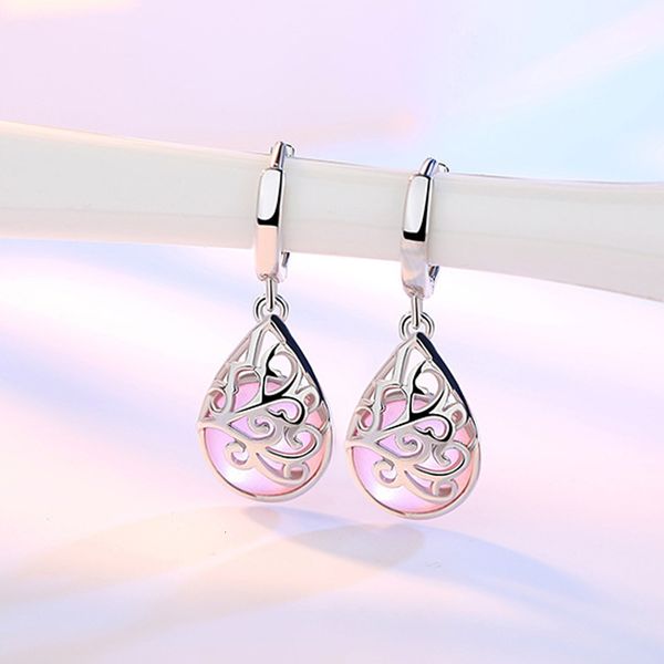 

fashion moonlight opal totem earrings female ing pool silver plated