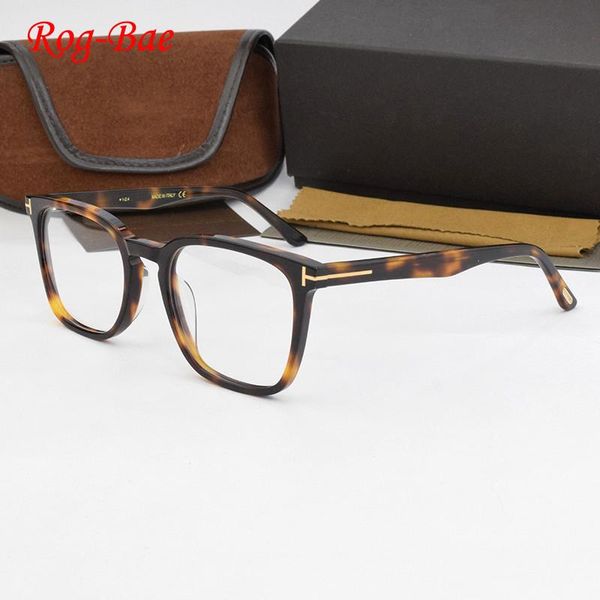 

fashion sunglasses frames 2021 retro brand glasses frame men tf5065 acetate square eyeglasses myopia computer prescription vintage spectacle, Black