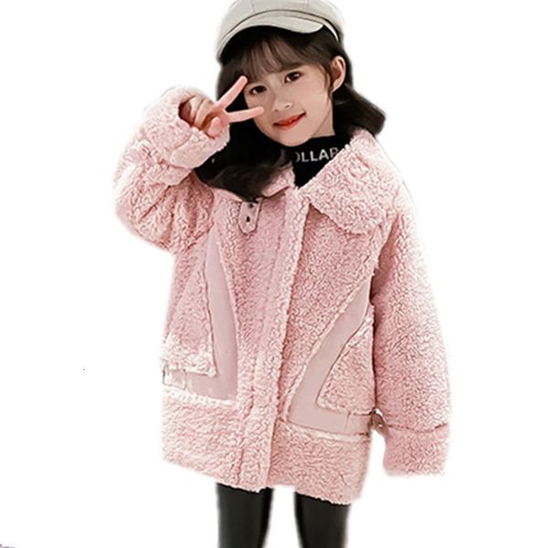 

2021 new winter children from fake wool fantasy teenage girl outerwear clothes age 4 5 7 8 9 11 years old 3wlj, Blue;gray