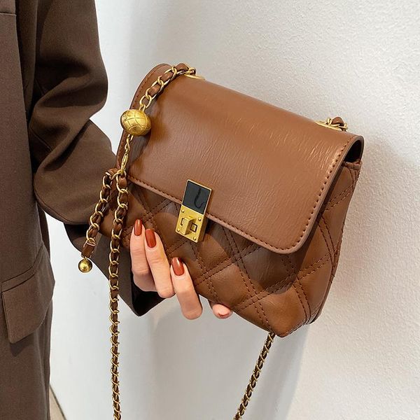 

shoulder bags niche design chain handbags 2021 fashion high-level style messenger bag underarm dual-use width: 20cm