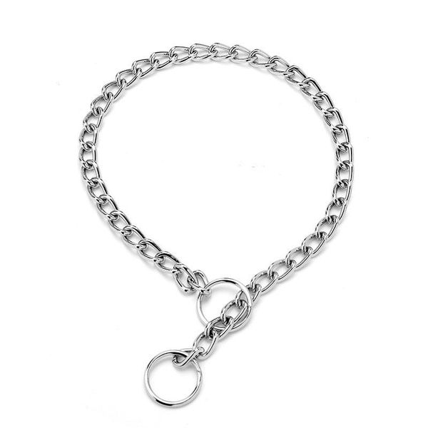 

p chain dog collar stainless steel pet chain collars high strength dog necklace metal pet chains for small medium large dogs