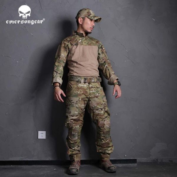 

hunting sets emersongear assault bdu uniform gear combat comouflage tactical shirt & pants multicam em9315 em9316, Camo