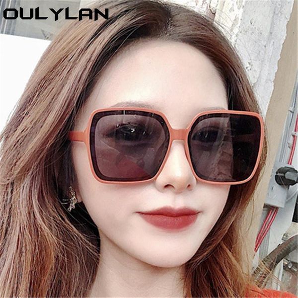 

oulylan sunglasses women ladies oversized black fashion brand frame glasses eyeglasses green personality vintage big design 2021 vhpju pnqx, White;black