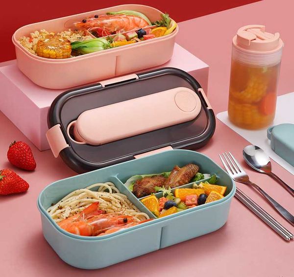 

dinnerware sets worthbuy japanese lunch box for kids school plastic microwave bento with compartment tableware leak-proof container