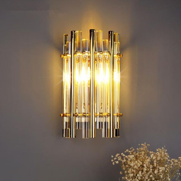 

wall lamp golden crystal led lights for living room el decoration
