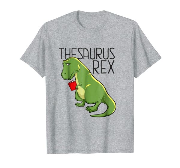 

thesaurus rex shirt funny reading dinosaur tee, White;black