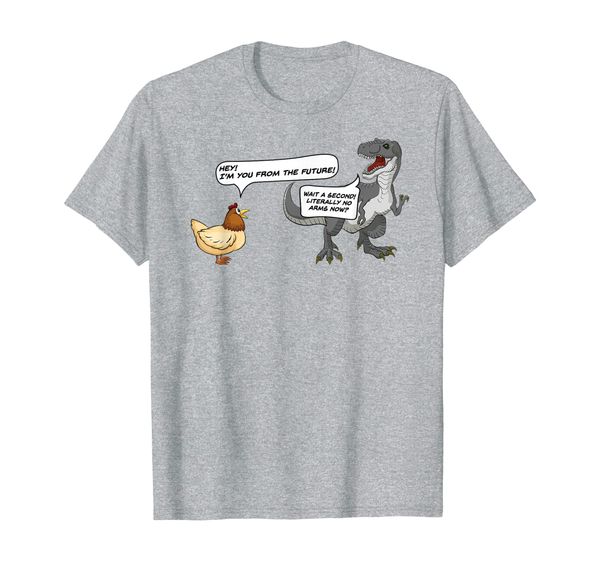 

t-rex chicken funny dinosaur quote novelty t-shirt, White;black