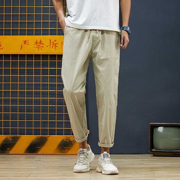 

casual ankle-length pants men trousers streetwear jogger pants men sweatpants loose fit men pants 2020 new x0621, Blue