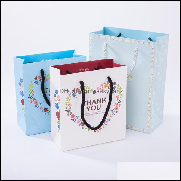 Beutel, Taschen Großhandel BK Geschenktüte für Box Danke Prinzessin Kraftpapier Schmuckbeutel Verpackung Display Drop Lieferung 2021 Emv7W