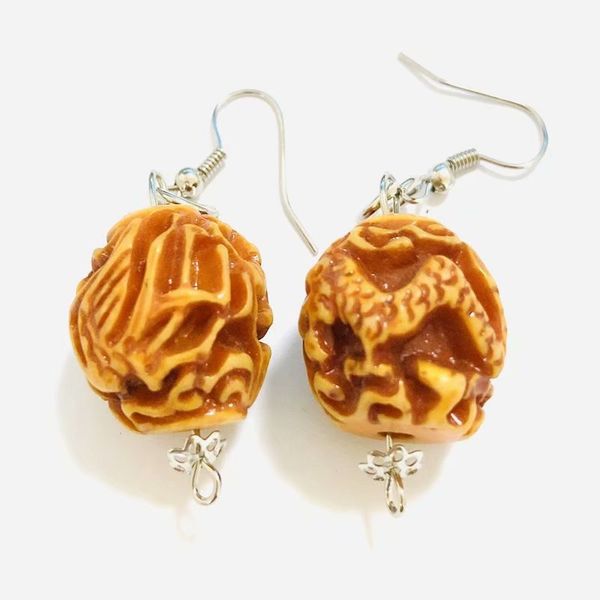 

pair amulet dragon phoenix earring fashion jewelry, Golden;silver