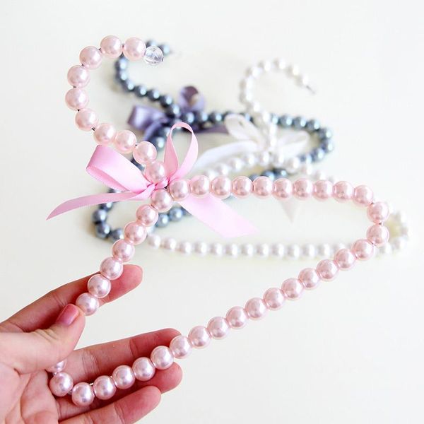 

hangers & racks 5pcs/lot 20cm bowknot pearl pet clothes