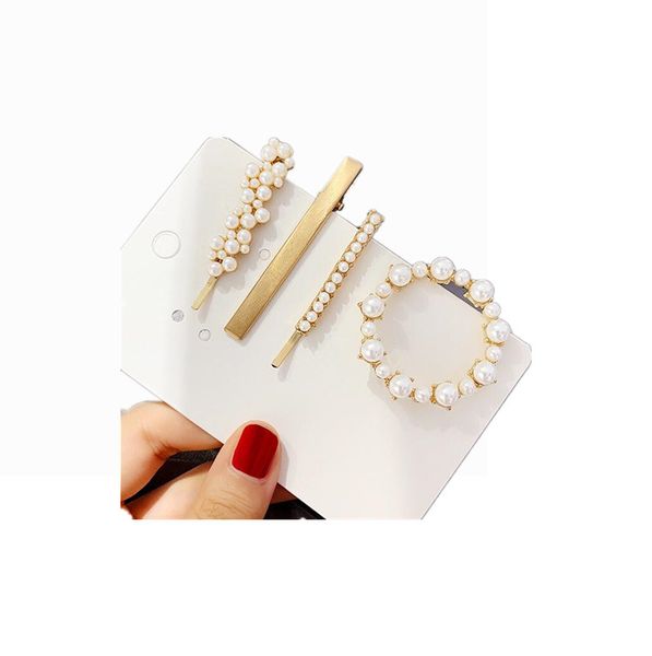 

186 fashion women vintage simple geometric multi color wild hair clip8100334, Black;brown