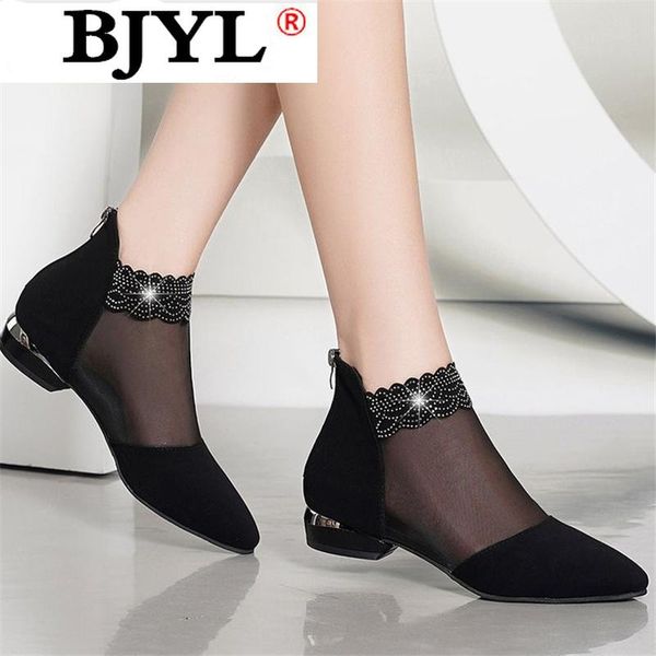 

dress shoes 2021 summer sandals pointed high heels women's black lace ankle flower low heel zipper flowers casual 34-41