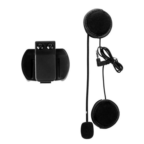 

headphones & earphones vnetphone 3.5mm microphone speaker headset v4/v6 interphone universal helmet intercom clip black sport wired onleny 3